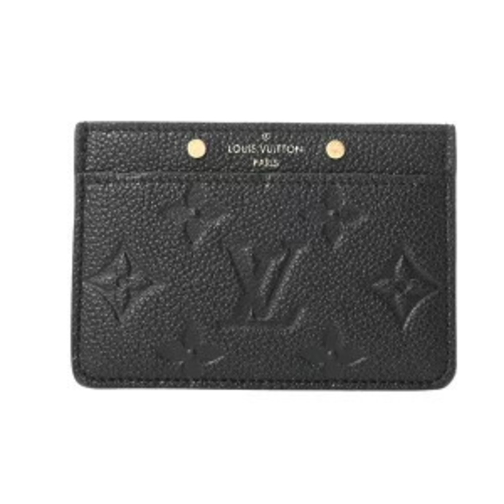 Louis Vuitton Monogram Empreinte Portecarte Noir Black Leather Card Case